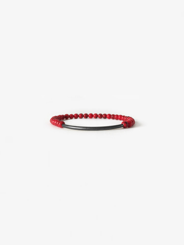 Branco Tubular Red Howlite