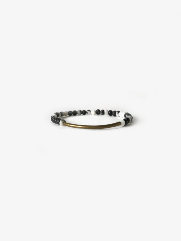 Branco Tubular Zebra Jasper