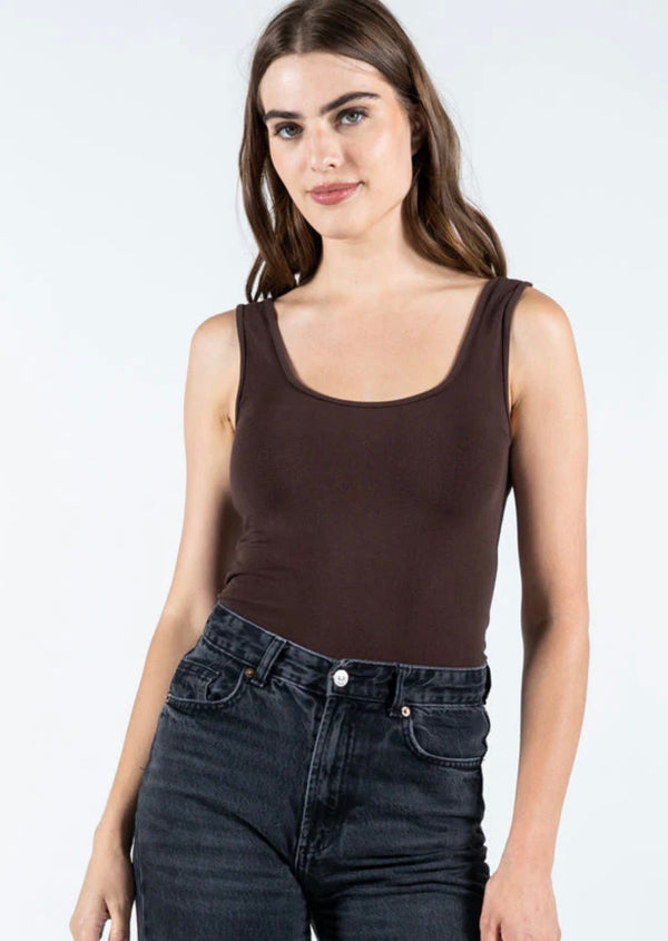 Brando Bamboo Double Scoop Tank