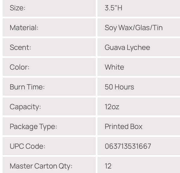 Brando Botanical Wax Candle | Guava & Lychee