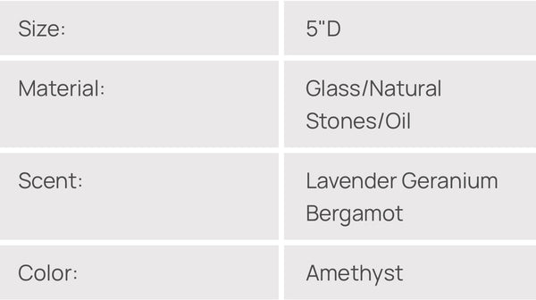 Brando Crystal Fragrance Bowl | Amethyst