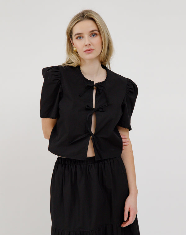 Brando Maria Poplin Tie Top