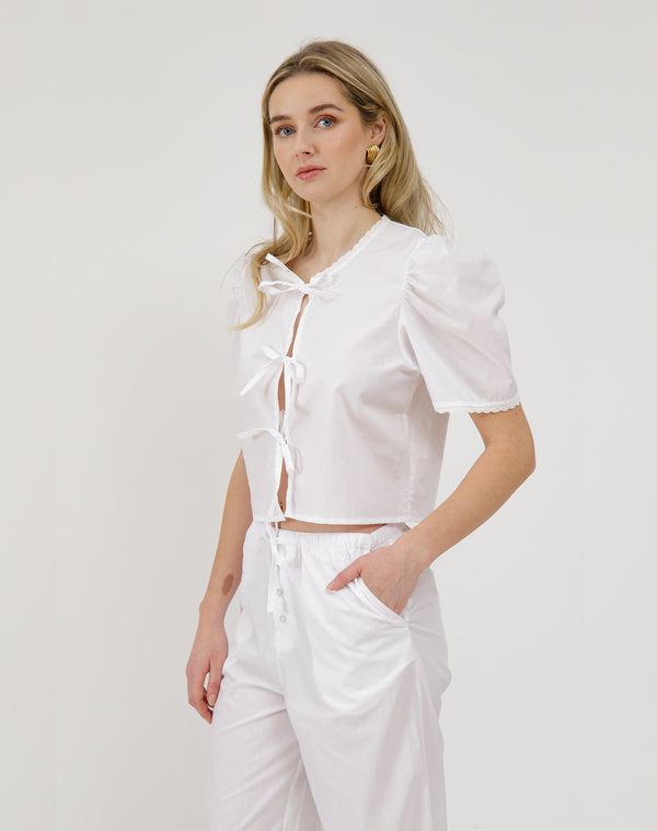 Brando Maria Poplin Tie Top