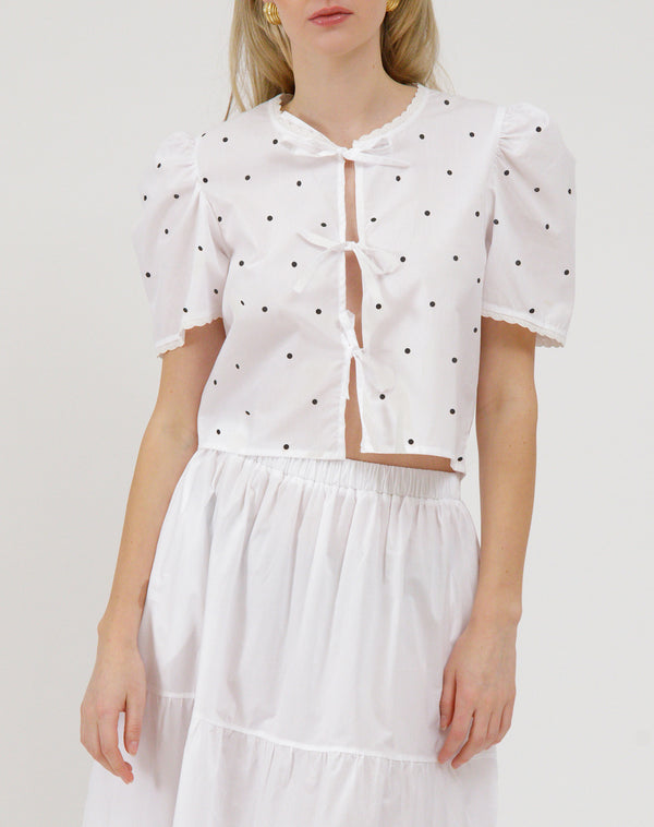 brando Maria poplin tie top