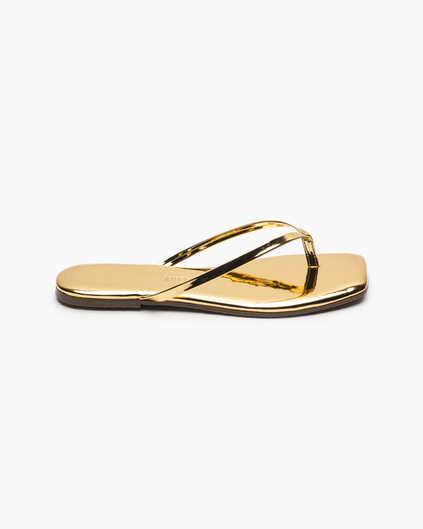 Brando Square Toe Lily Sandals | Gold Mirror