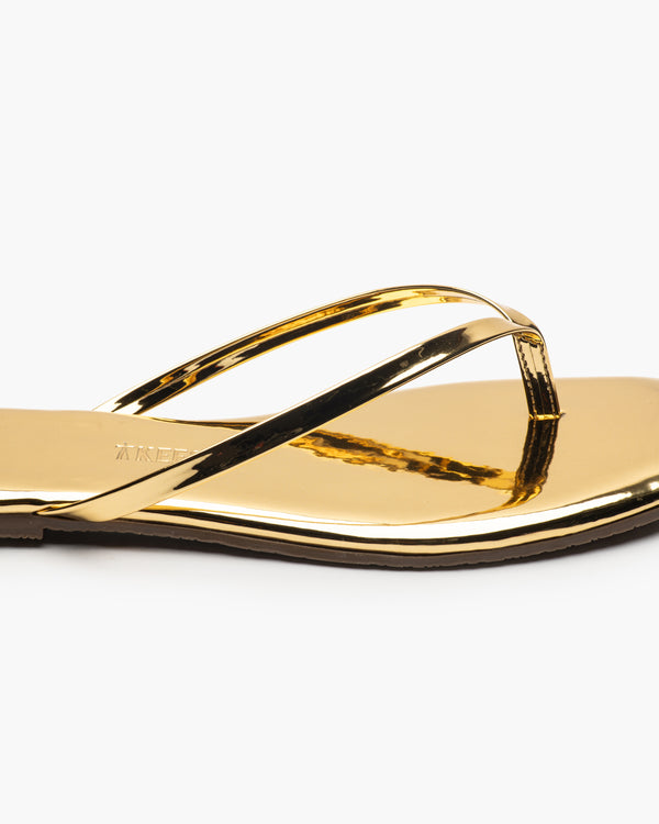 Brando Square Toe Lily Sandals | Gold Mirror