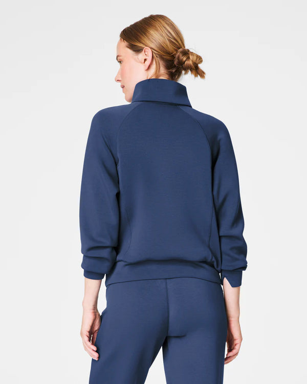 Brando Spanx Air Essential Quarter Zip | Faded Indigo