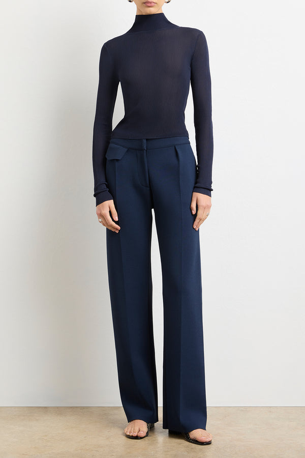 Brandon Maxwell The Cooper Turtleneck In Navy