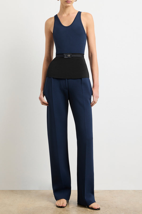 Brandon Maxwell The Julia Tank In Navy And Black