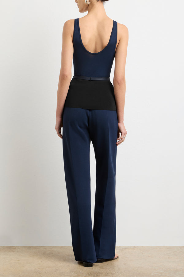 Brandon Maxwell The Julia Tank In Navy And Black
