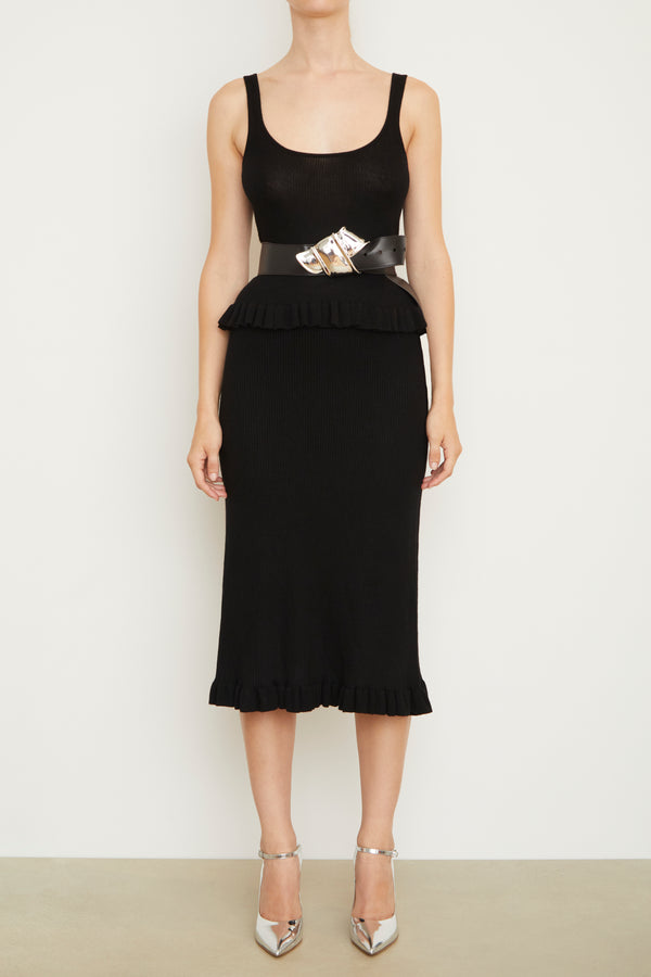 brandon maxwell The Phoebe Knit Tank in Black