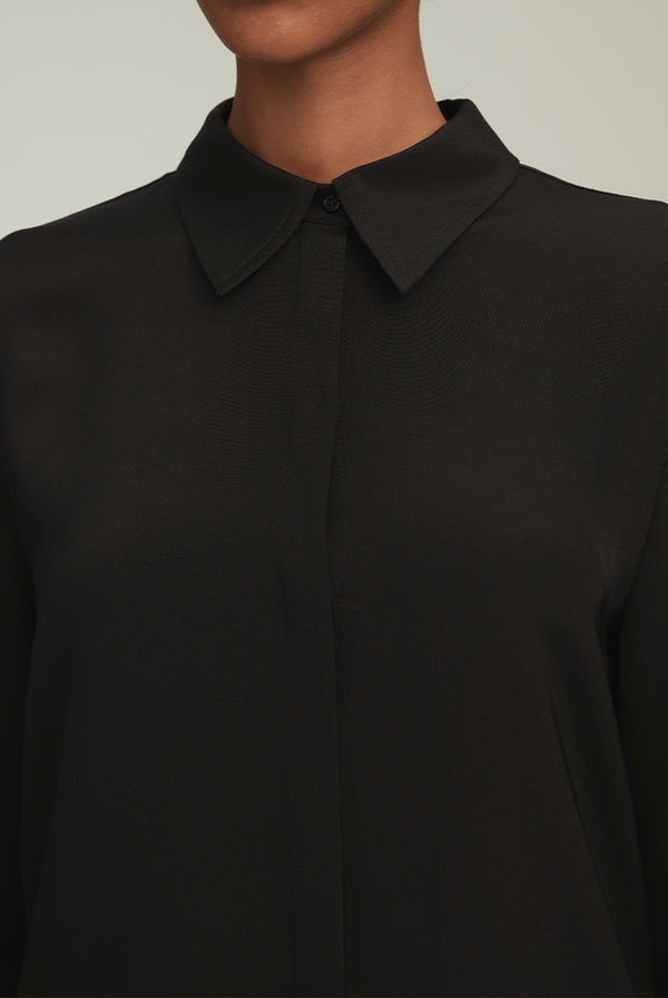Brandon Maxwell The Spence Button Down In Black