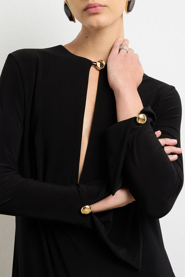 Brandon Maxwell The Sylvie Gown In Black Jersey