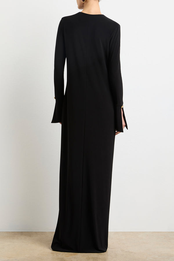 Brandon Maxwell The Sylvie Gown In Black Jersey