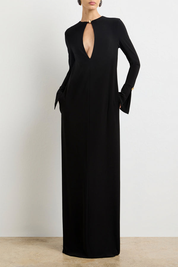 brandon maxwell The Sylvie Gown in Black Jersey