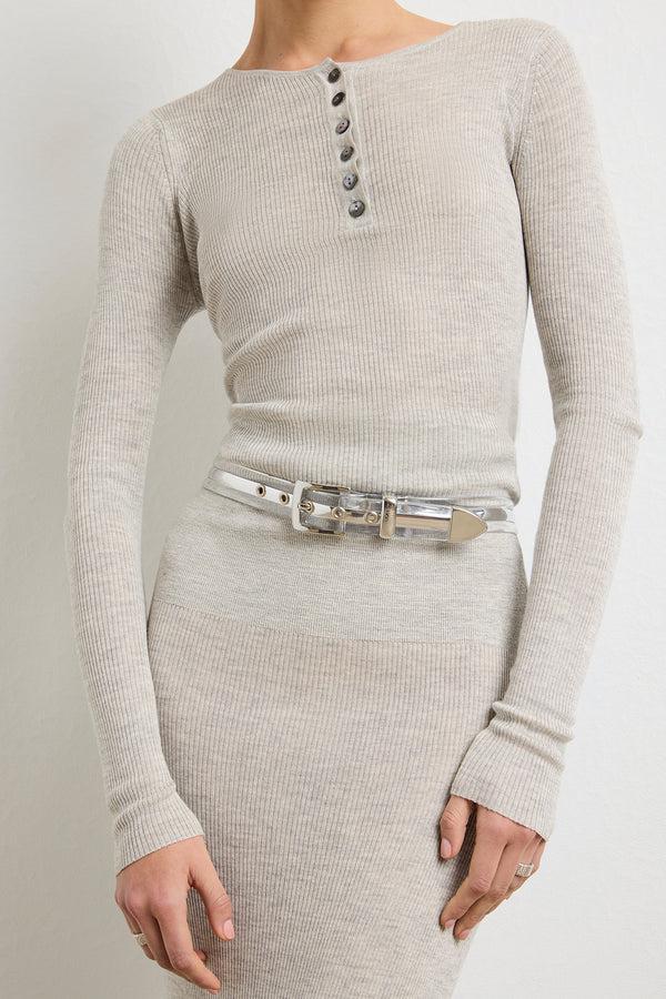 Brandon Maxwell The Transluscent Belt In Silver