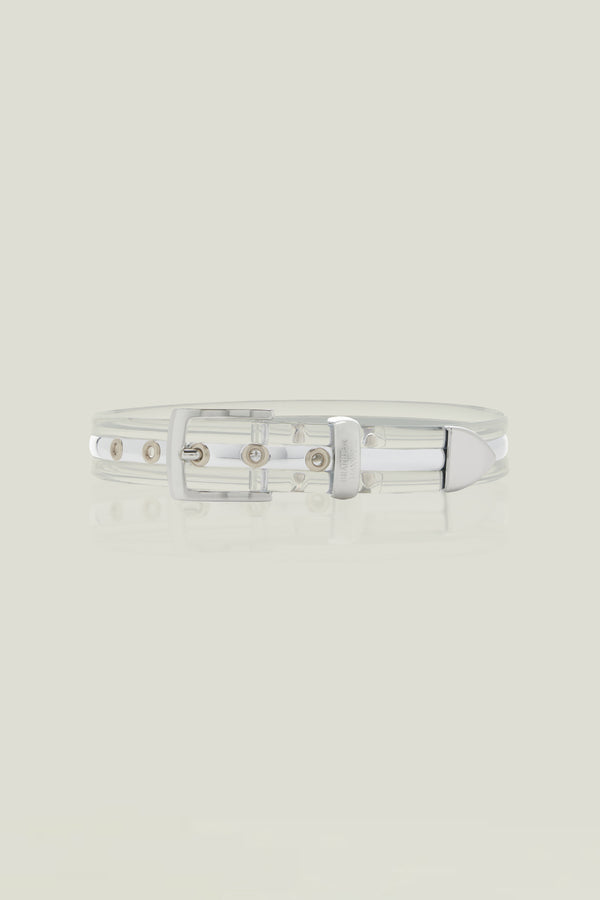 brandon maxwell The Transluscent Belt in Silver