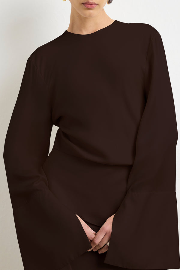 Brandon Maxwell The Violet Gown In Espresso