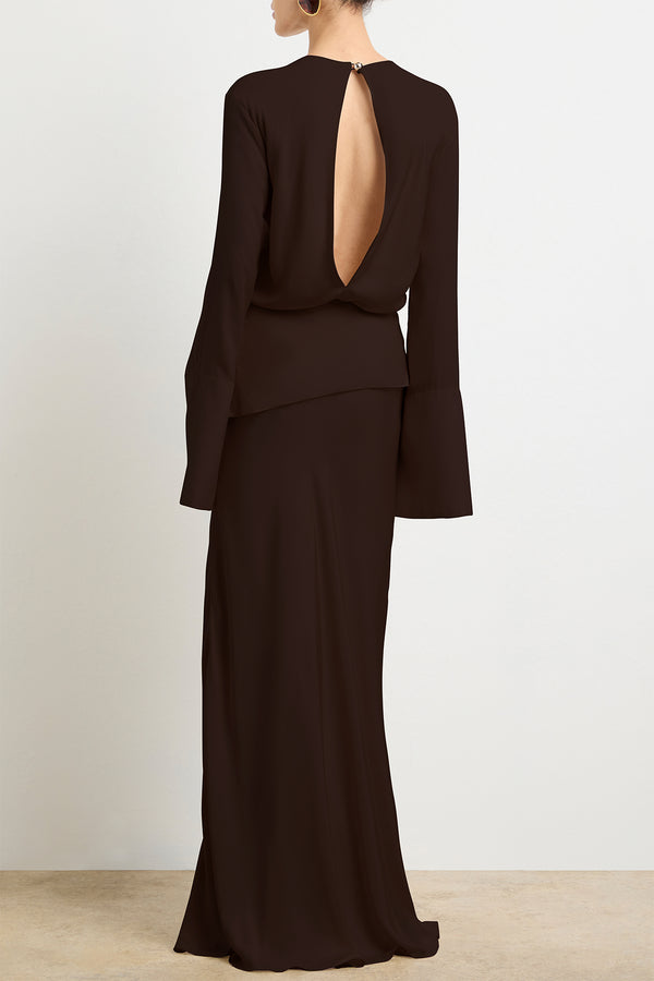 Brandon Maxwell The Violet Gown In Espresso