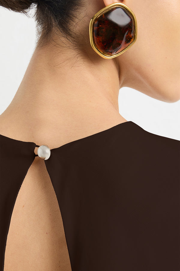 Brandon Maxwell The Violet Gown In Espresso