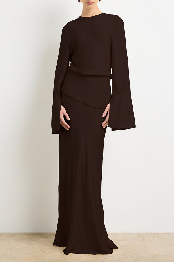 brandon maxwell The Violet Gown in Espresso