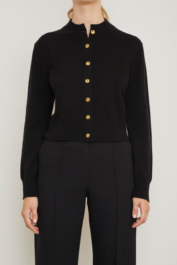 brandon maxwell The Aubrey Cashmere Cardigan in Black