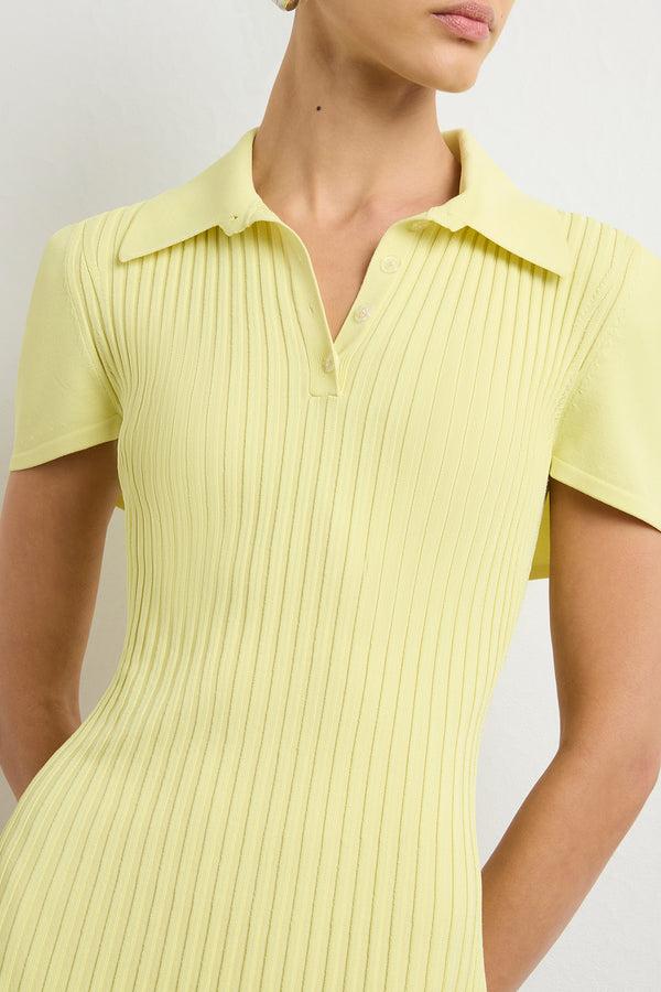 Brandon Maxwell The Exclusive Alice Mini Polo Dress In Celery