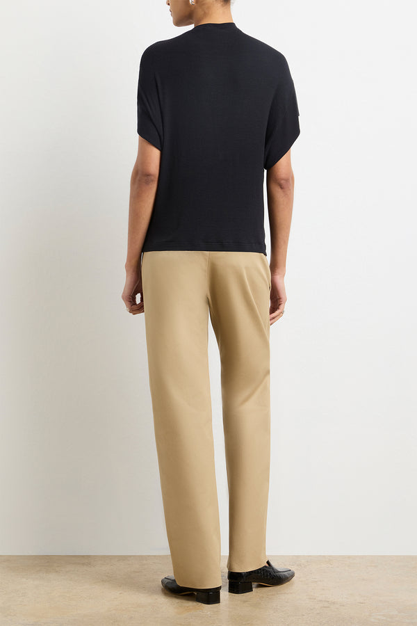 Brandon Maxwell The Faye Asymmetric Top In Black And Silver