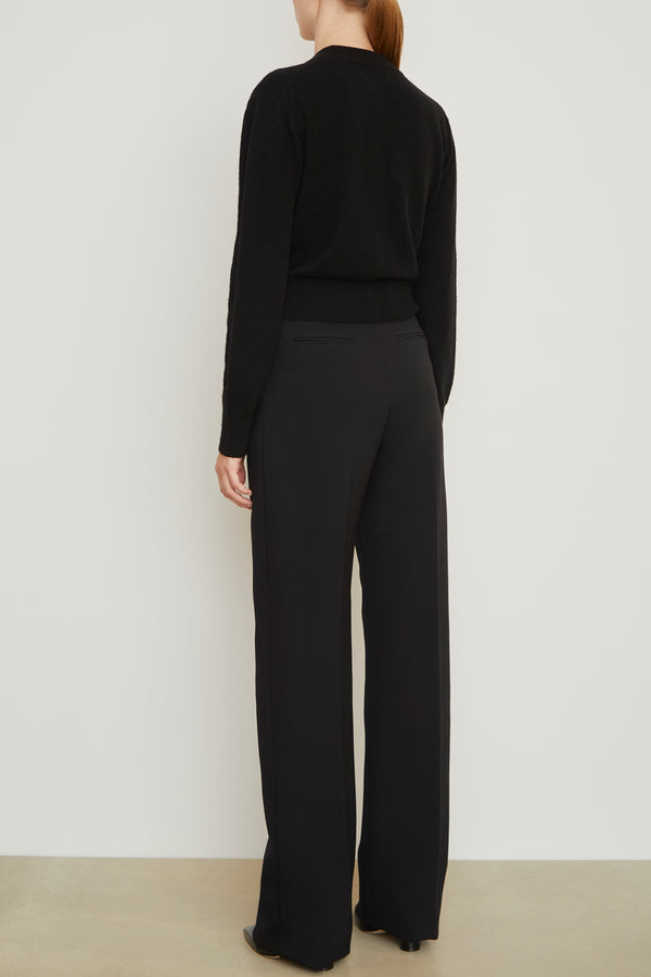 Brandon Maxwell The Jax Straight Leg Trouser In Black