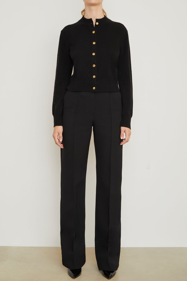 brandon maxwell The Jax Straight Leg Trouser in Black