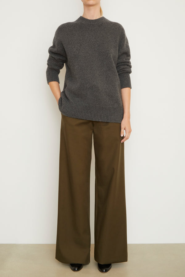 Brandon Maxwell The Joanna Cashmere Crewneck In Grey