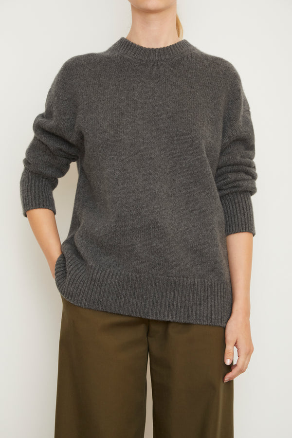 brandon maxwell The Joanna Cashmere Crewneck in Grey