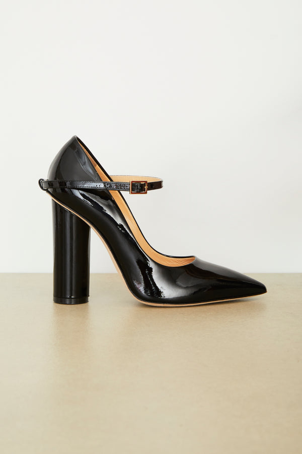 brandon maxwell The Mary Jane in Patent Leather Black