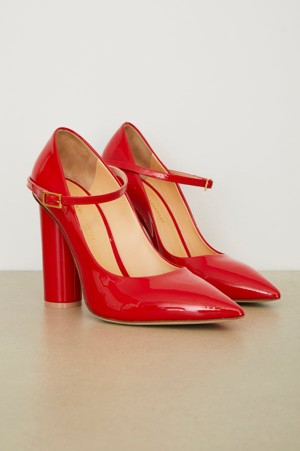 Brandon Maxwell The Mary Jane In Patent Leather Red