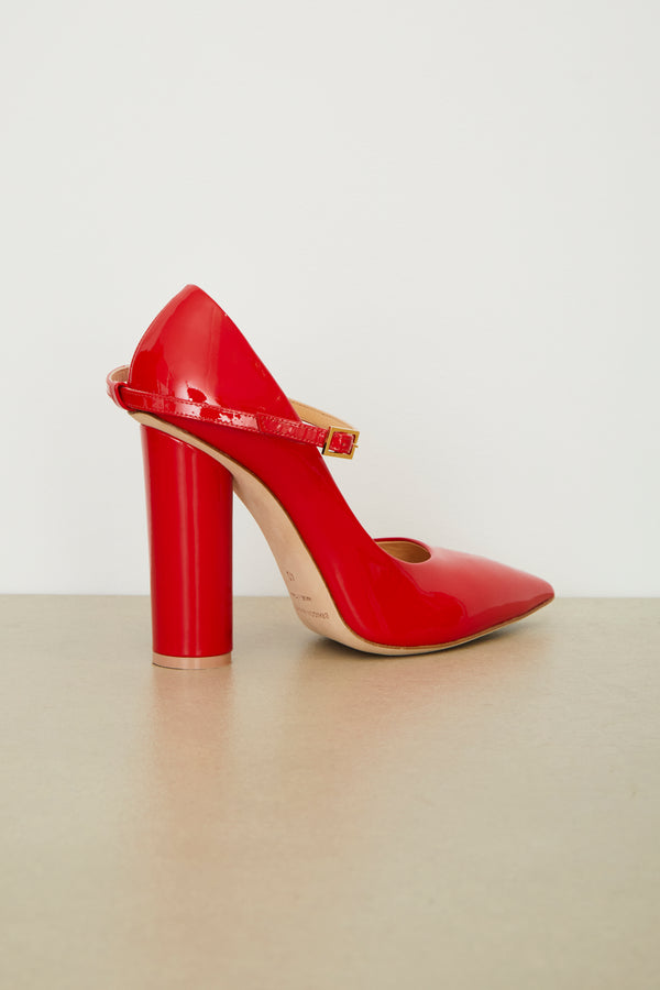 Brandon Maxwell The Mary Jane In Patent Leather Red
