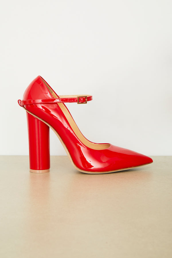 brandon maxwell The Mary Jane in Patent Leather Red