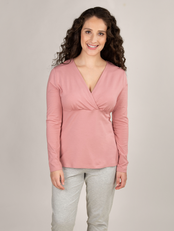 bravado designs Long Sleeve Nursing Top Roseclay