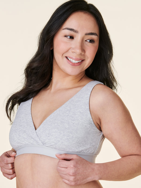 bravado designs New Cotton Sleep Bra Grey Heather