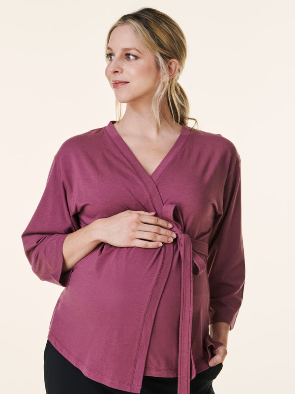 bravado designs Nursing Wrap Top Berry