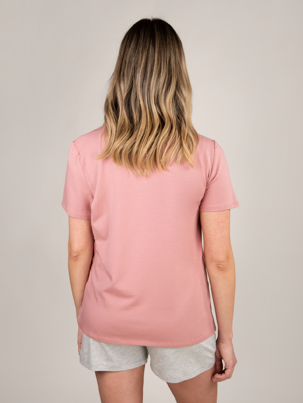 Bravado Designs Short Sleeve Nursing Top Roseclay