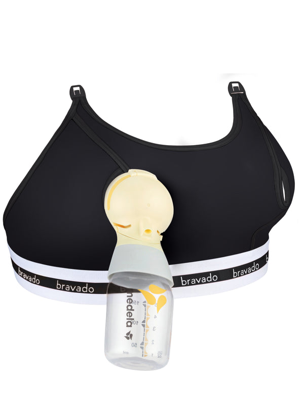 bravado designs Clip and Pump™ Hands-Free Nursing Bra Accessory Black