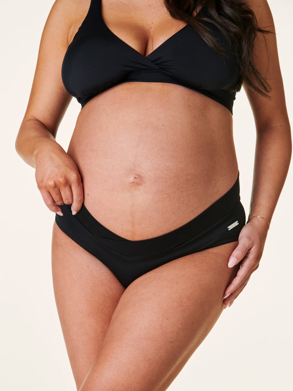 bravado designs Crossover Maternity & Nursing Swim Bottom Black