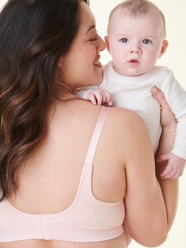 bravado designs Intrigue Balconette Maternity & Nursing Bra Chalk Pink with Lace