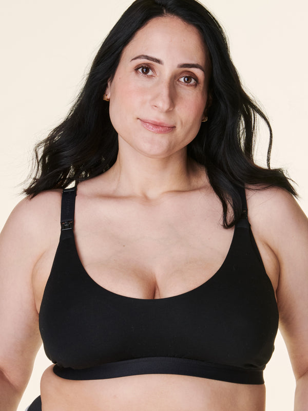 bravado designs New Cotton Pullover Maternity & Nursing Bra Black