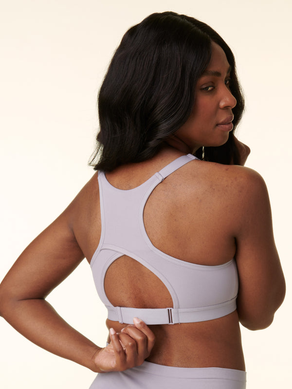 Bravado Designs Tranquil Maternity & Nursing Low Impact Sports Bra Grey Orchid
