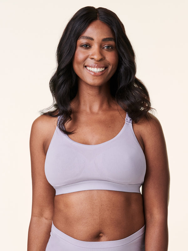 bravado designs Tranquil Maternity & Nursing Low Impact Sports Bra Grey Orchid