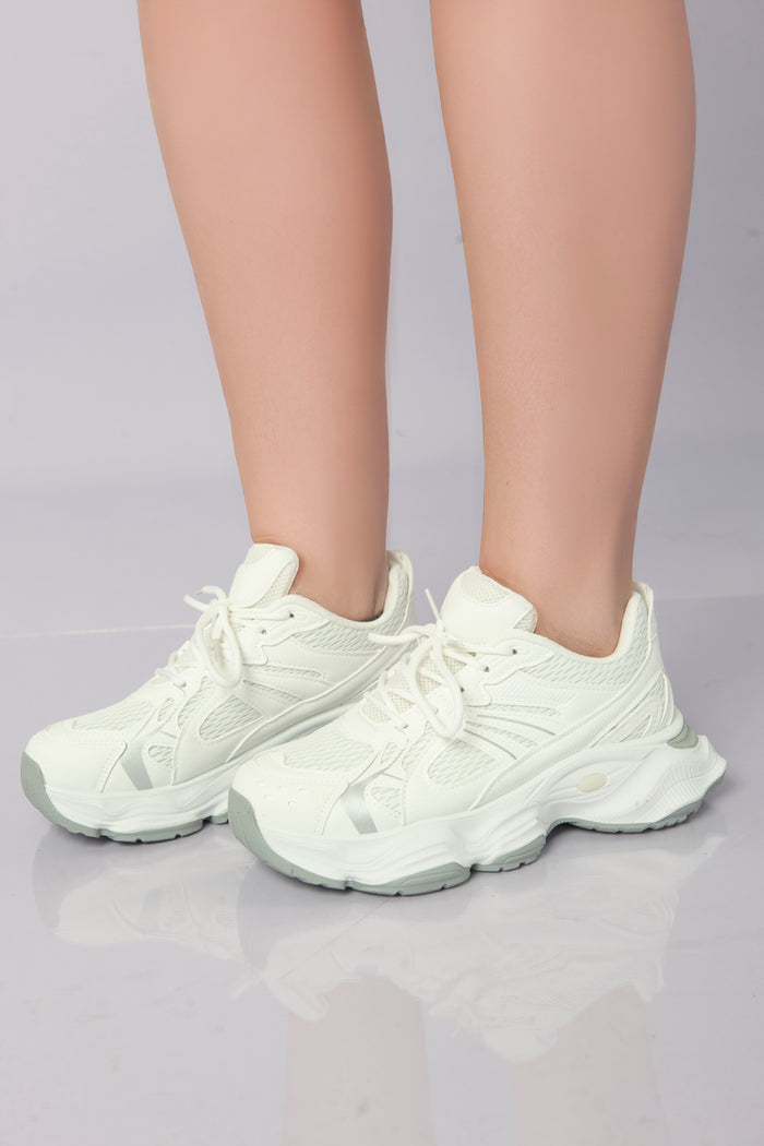 Bree Aether Wave Chunky Sneakers - White