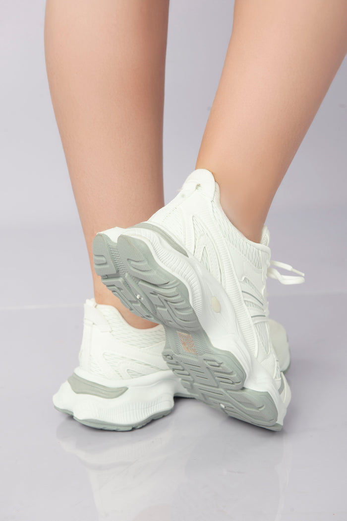 Bree Aether Wave Chunky Sneakers - White