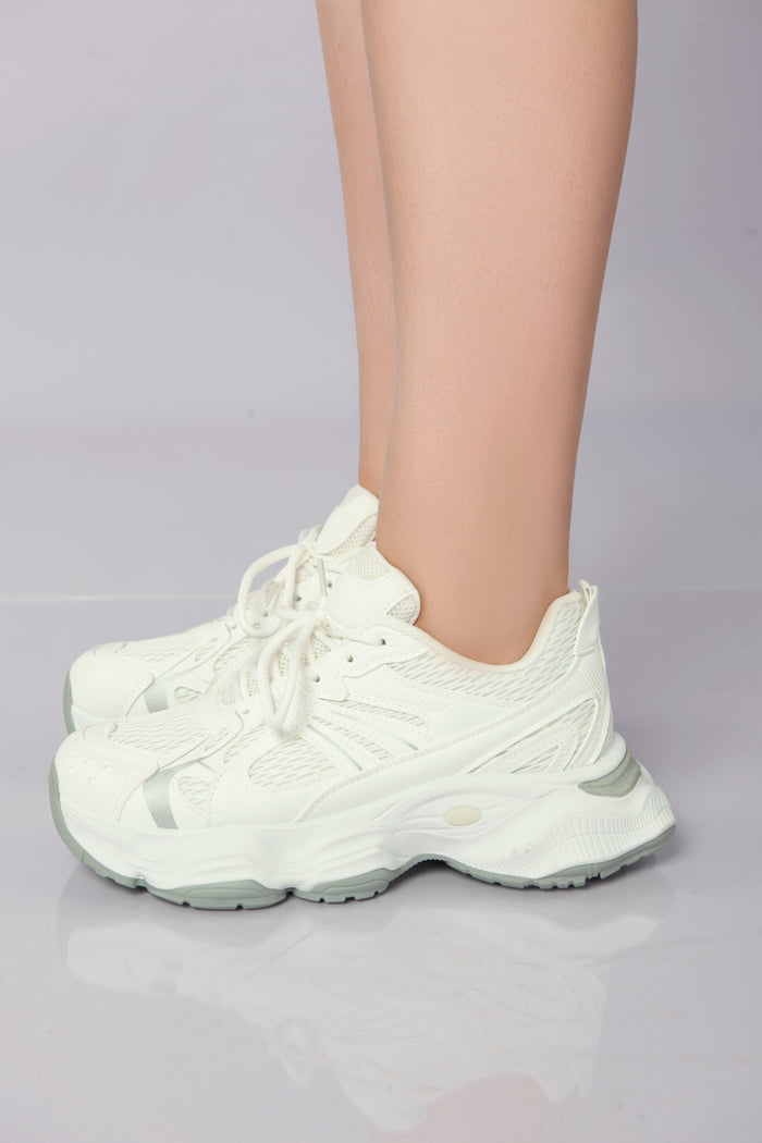 bree Aether Wave Chunky Sneakers - White