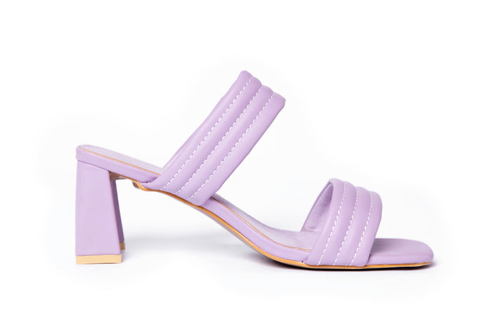 Bree BAMBI Strap Chunky Heels - Sandal Heels - Purple